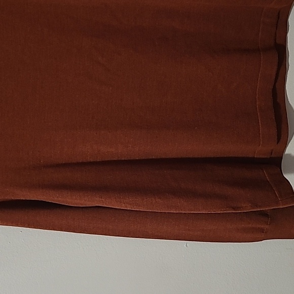 JoS A Bank Traveler Men's L Rust Merino wool Sweater Qtr zip Henley quiet luxury - Picture 7 of 14